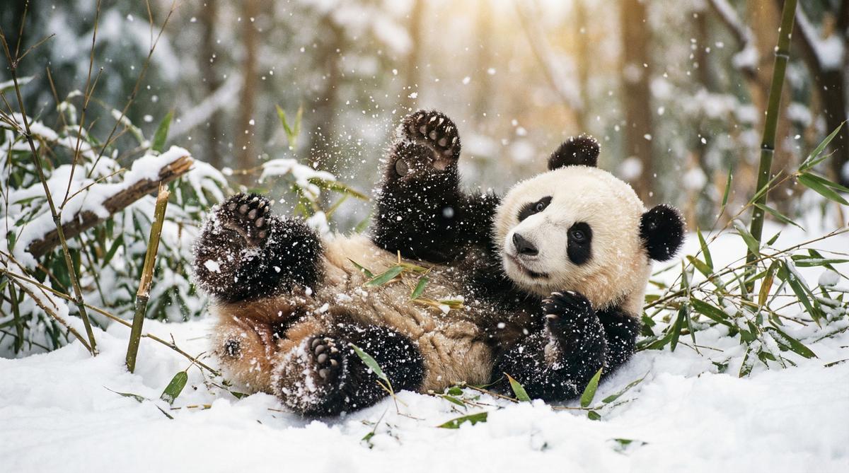 中出熊猫视频 - 大熊猫雪地嬉戏视频在线观看